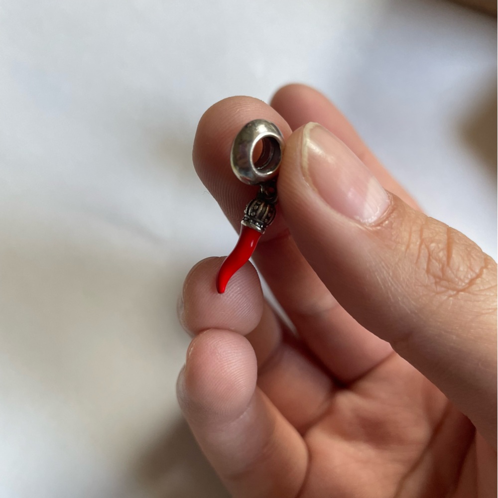 Pandora Jewelry Corno Red Enamel Amulet Charm